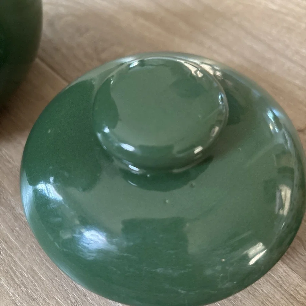 Hall China Rich Green Tea Jar Vintage Retro Cottage Core Kitchen